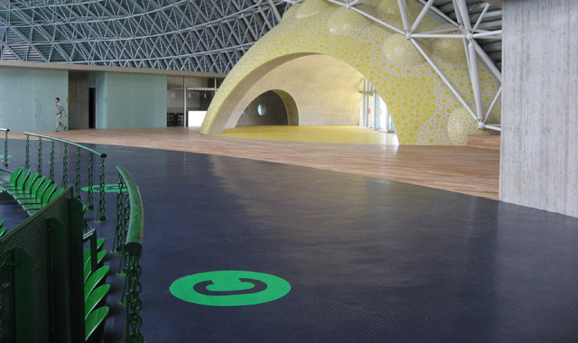 Stadium Rubber Flooring interior space walkways