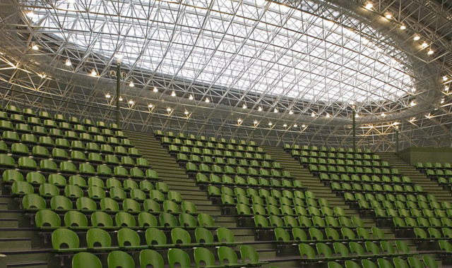 Beans Dome Japan Rubber Flooring under Stadium Seats